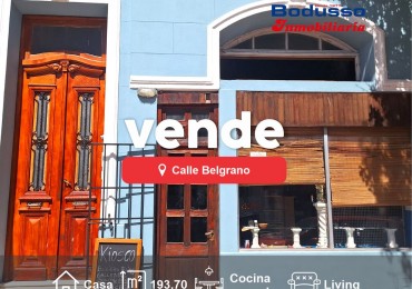 CASA EN PLENO CENTRO DE DIAMANTE + LOCAL COMERCIAL - CALLE BELGRANO CASI 9 DE JULIO. IDEAL PARA INVERSION!